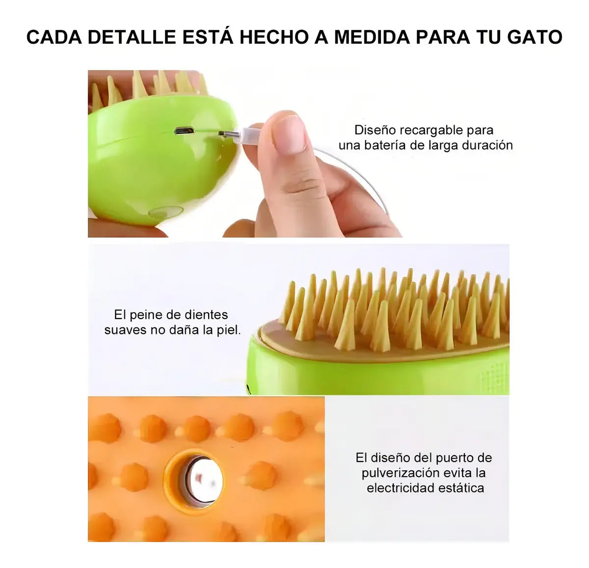 Kit Mascota VIP: Cepillo de Vapor Humectante + Gafas de Sol de Regalo 🕶️