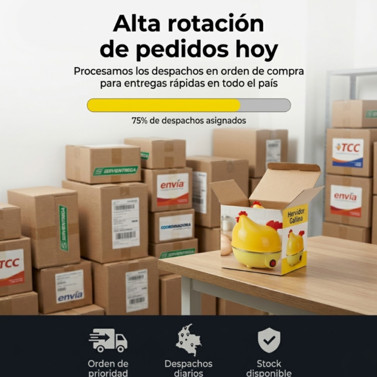 La Gallinita Hervidora – Hervidor Eléctrico de Huevos con Apagado Automático