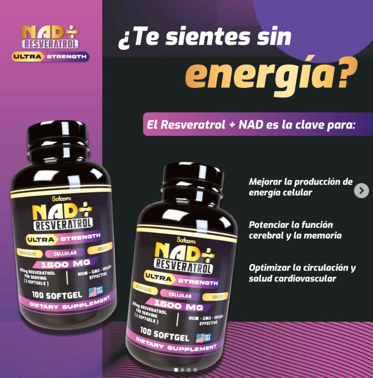 NAD + Resveratrol con Proteína Vegana – Fórmula Premium para Longevidad y Energía