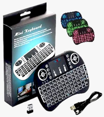 Mini Teclado Inalámbrico con Mouse Touchpad – Control Total desde el Sofá