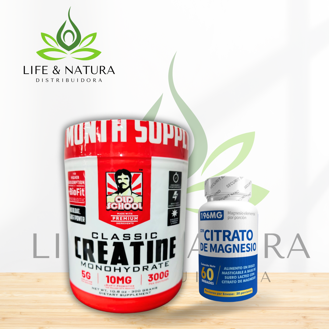 Creatina For Men + Citrato de Magnesio – Fórmula Masculina para Fuerza y Rendimiento