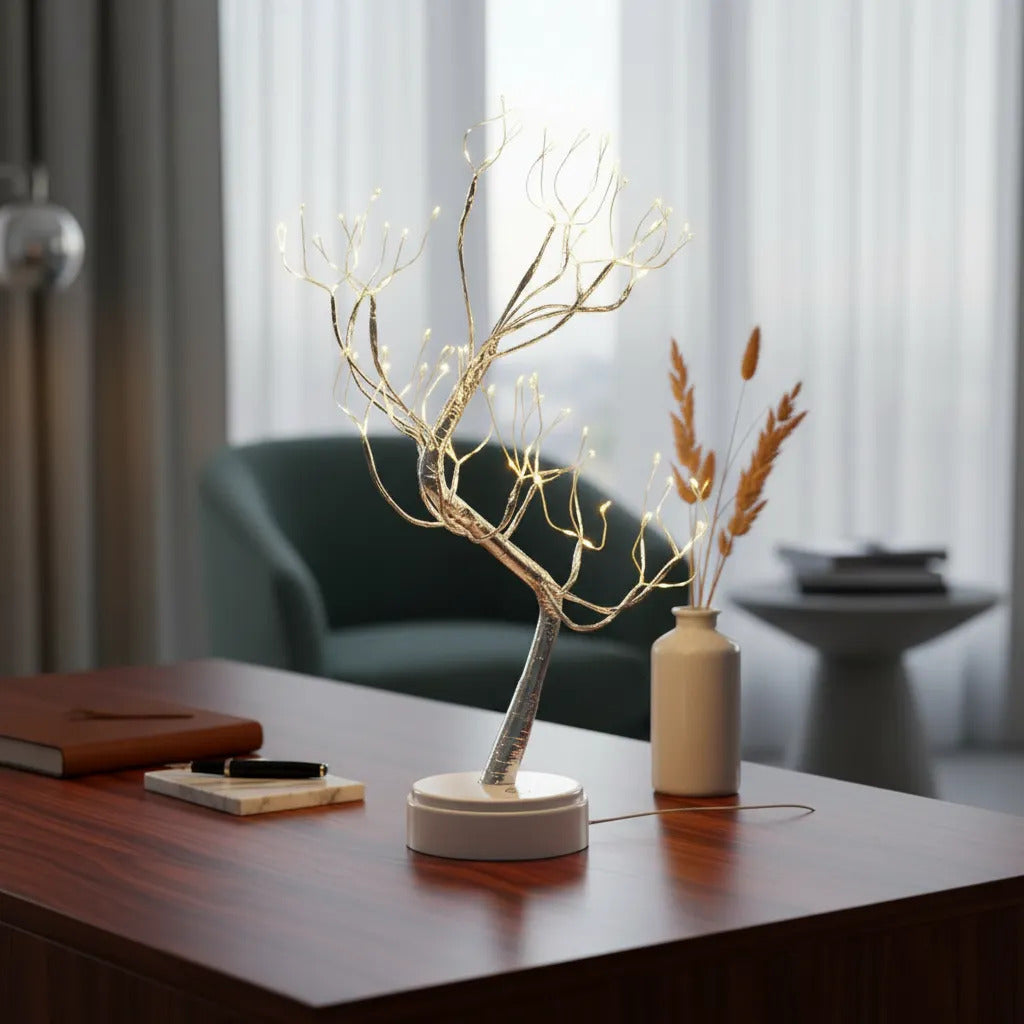 Lámpara Decorativa LED en Forma de Bonsái