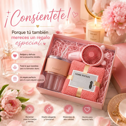 Kit Regalo Frecura y Bienestar color rosa - set premium de bienestar