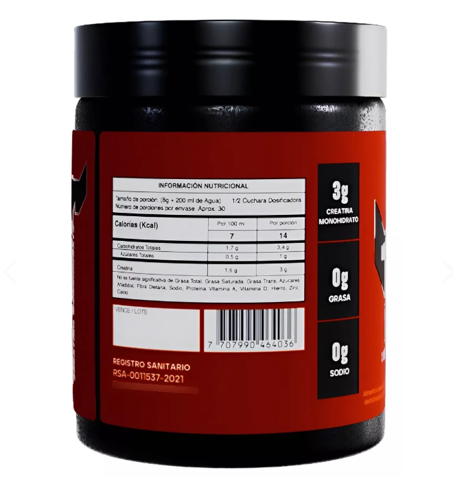 Instinct Creatina Monohidrato con Uva Natural – 3g por Porción | 30 Porciones