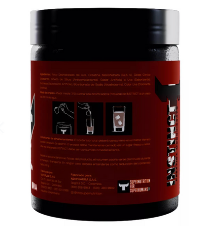 Instinct Creatina Monohidrato con Uva Natural – 3g por Porción | 30 Porciones