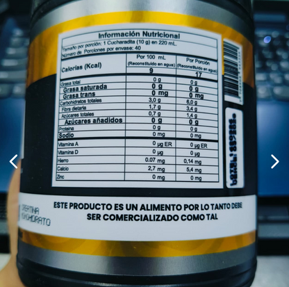 Creatina Maracuyá Natural Health 400g x2 – Sabor Tropical con Registro INVIMA