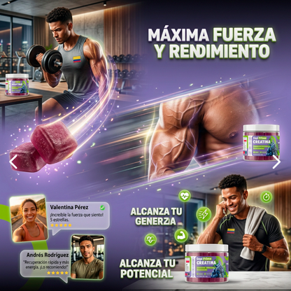 Gomitas de Creatina Zupi Prime x60 – Fuerza, Energía y Recuperación Muscular