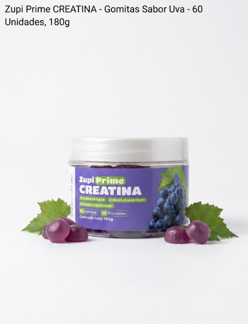 Gomitas de Creatina Zupi Prime x60 – Fuerza, Energía y Recuperación Muscular