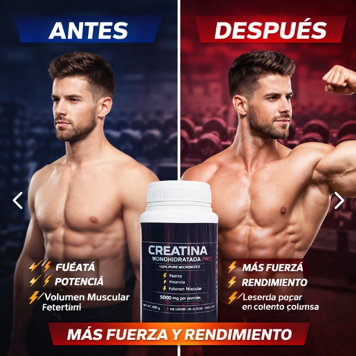 Creatina Monohidratada Pro 200g – 100% Pura para Más Fuerza y Rendimiento