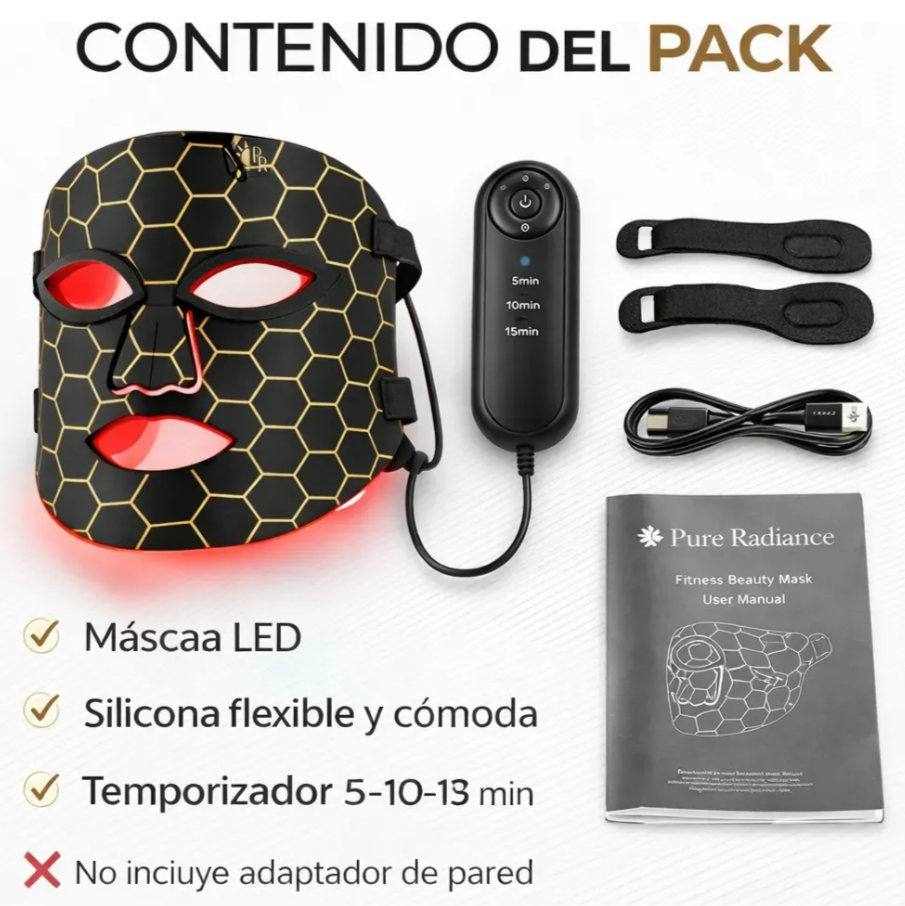 Máscara LED Facial – Elimina Manchas, Acné y Arrugas desde Casa