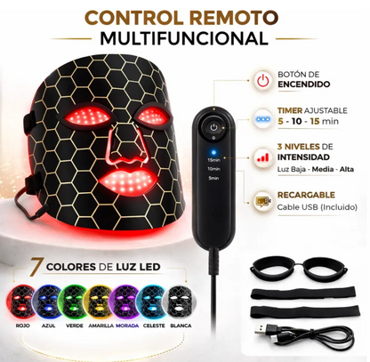 Máscara LED Facial – Elimina Manchas, Acné y Arrugas desde Casa