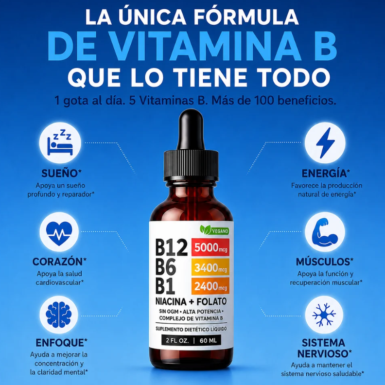 Vitaminas B Triple Fuerza Líquida