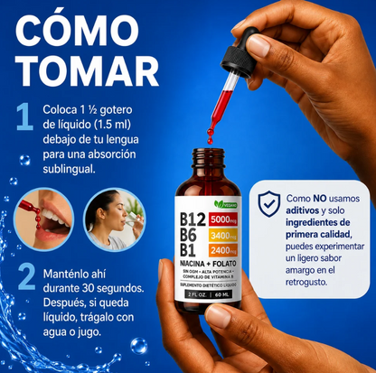 Vitaminas B Triple Fuerza Líquida