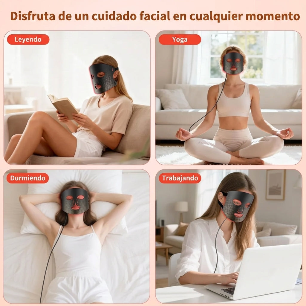 Máscara LED Facial – Elimina Manchas, Acné y Arrugas desde Casa