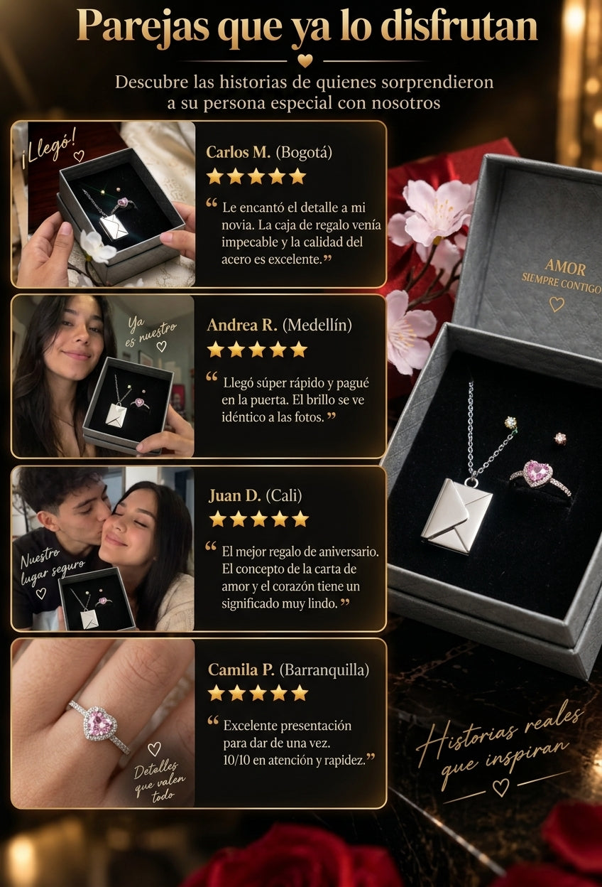 Set Regalo Amor y Amistad – Joyería Romántica 3 Piezas