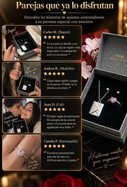 Set Regalo Amor y Amistad – Joyería Romántica 3 Piezas