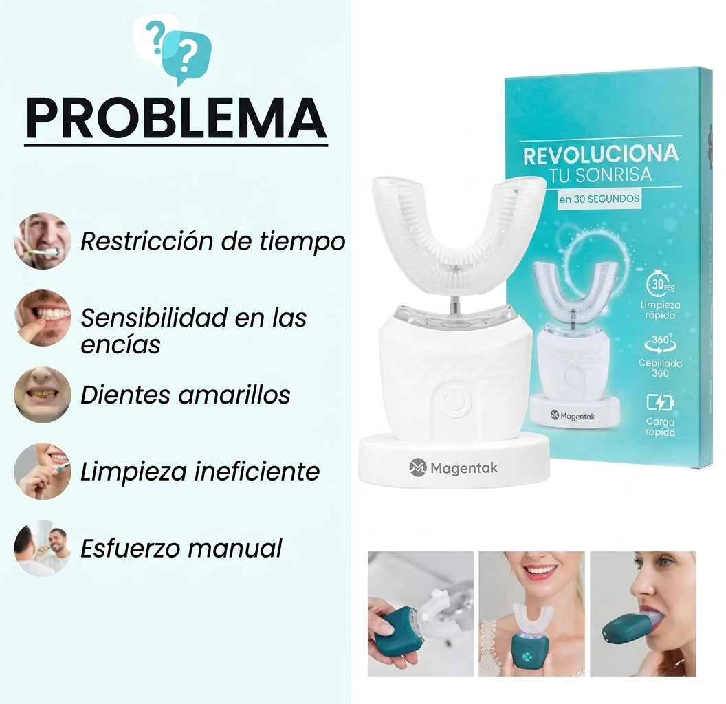 Cepillo Dental Eléctrico en U Whitening 360°