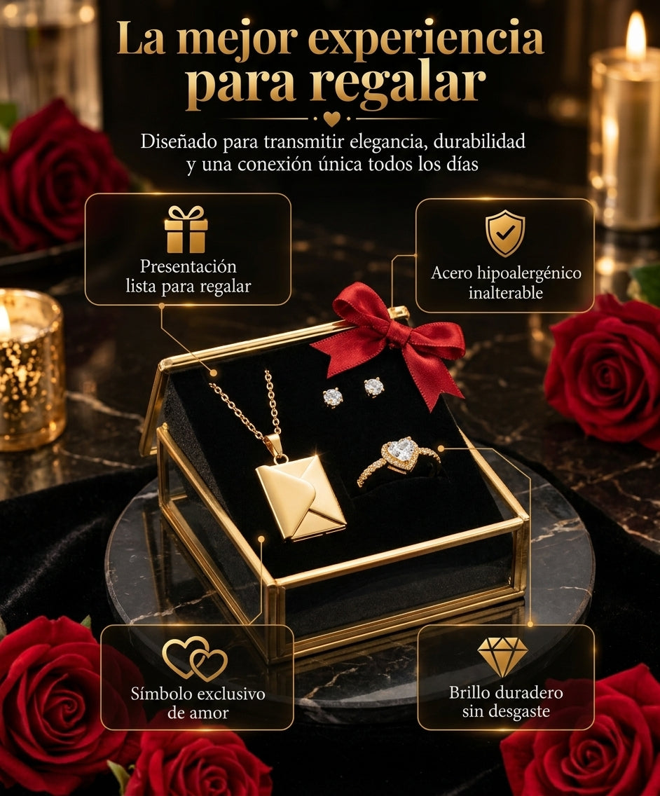 Set Regalo Amor y Amistad – Joyería Romántica 3 Piezas