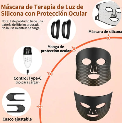 Máscara LED Facial – Elimina Manchas, Acné y Arrugas desde Casa