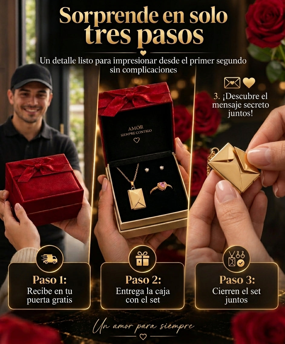 Set Regalo Amor y Amistad – Joyería Romántica 3 Piezas