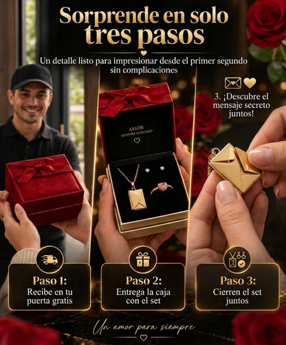 Set Regalo Amor y Amistad – Joyería Romántica 3 Piezas