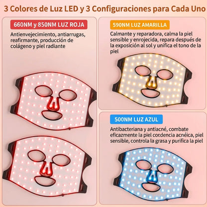 Máscara LED Facial – Elimina Manchas, Acné y Arrugas desde Casa