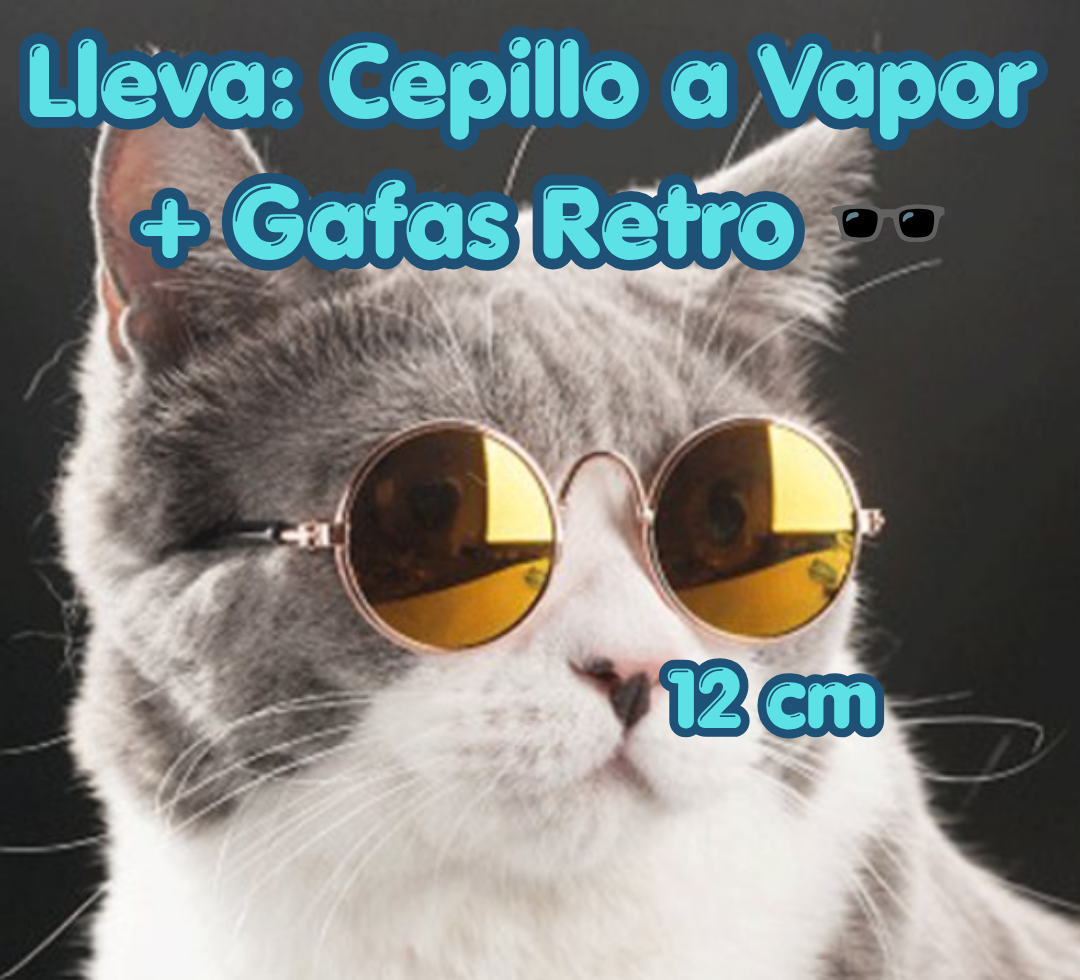 Kit Mascota VIP: Cepillo de Vapor Humectante + Gafas de Sol de Regalo 🕶️