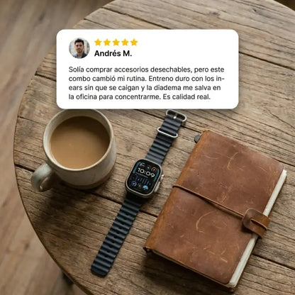 Titanium Power Mode | Smartwatch + Diadema P9