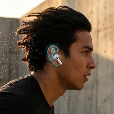 Los audífonos con tecnología antideslizante.
