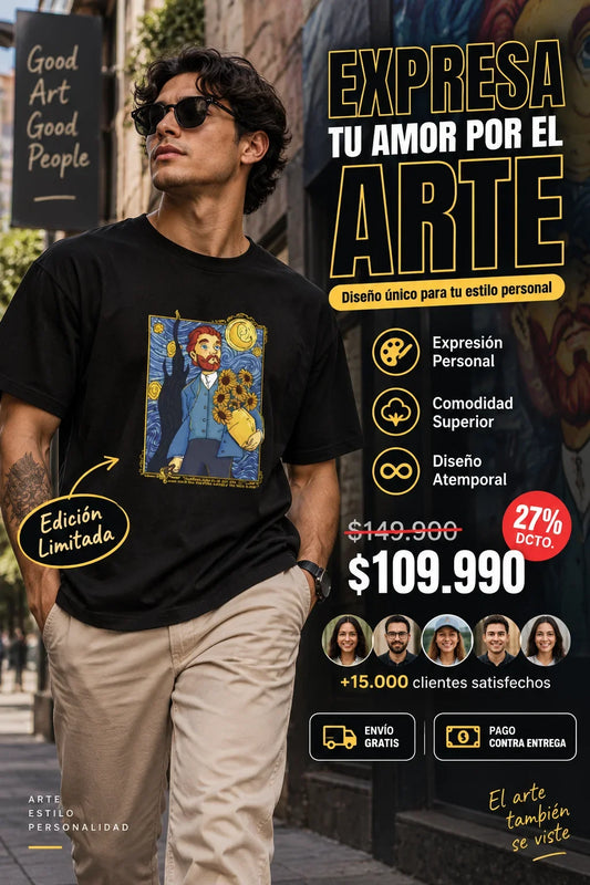Camiseta Premium Van Gogh Art Edition (100% Algodón)