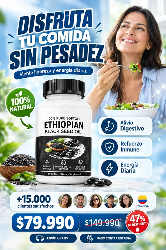ETHIOPIAN Semilla de Aceite Negra 60 Softgels